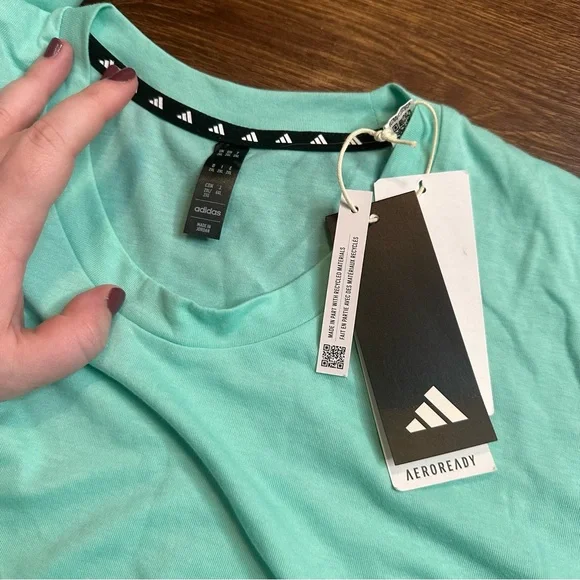 adidas Men's Essentials Feelready Training T-Shirt in Teal Green Size 2XL - Picture 4 of 4
